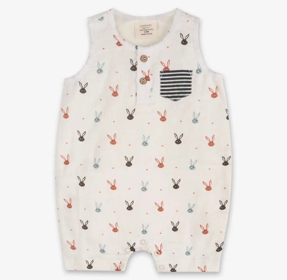 Viverano Organics Mini Bunnies Short Romper
