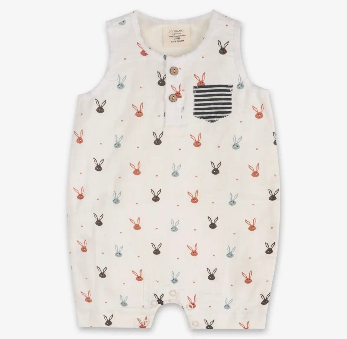 Viverano Organics Mini Bunnies Short Romper - Flea Boutiques