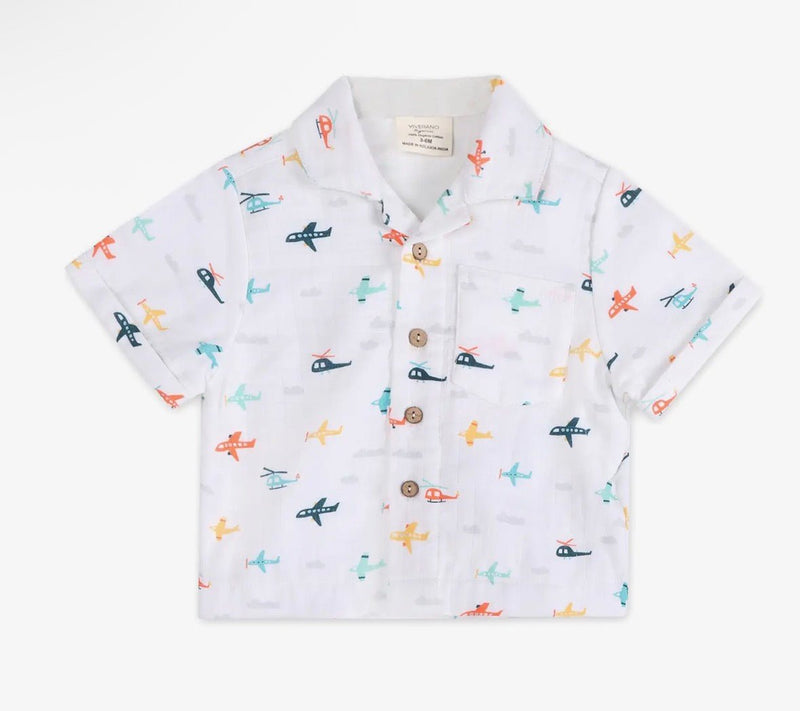 Viverano Organics Planes Shirt + Shorts Set - Flea Boutiques