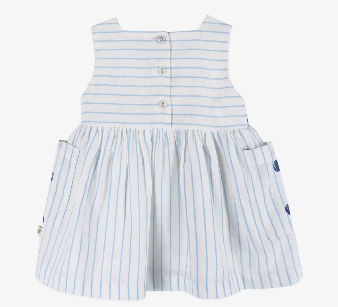 Viverano Organics Seashells Striped Dress + Bloomers - Flea Boutiques