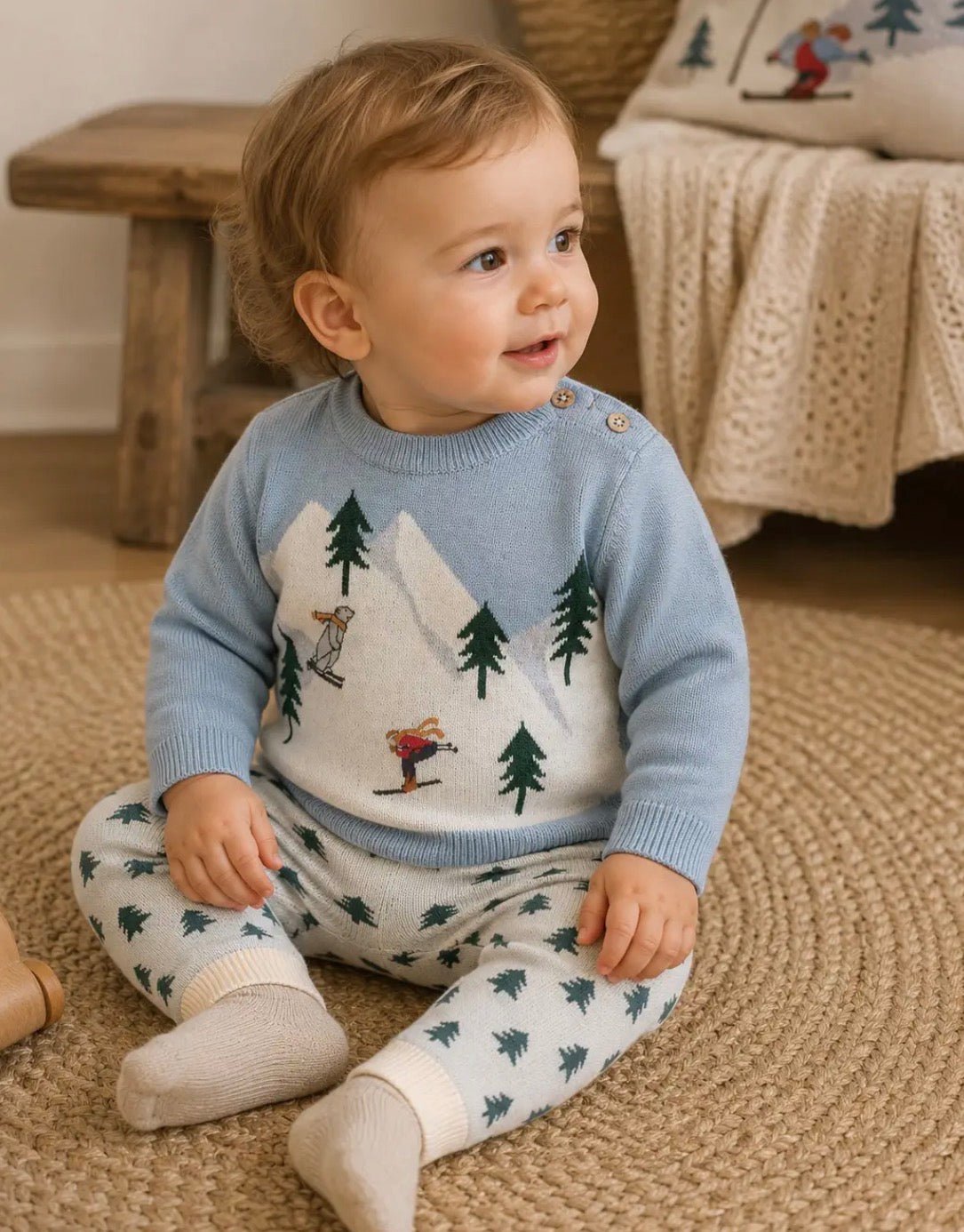 Viverano Organics Ski Knit Pullover + Pants - Flea Boutiques
