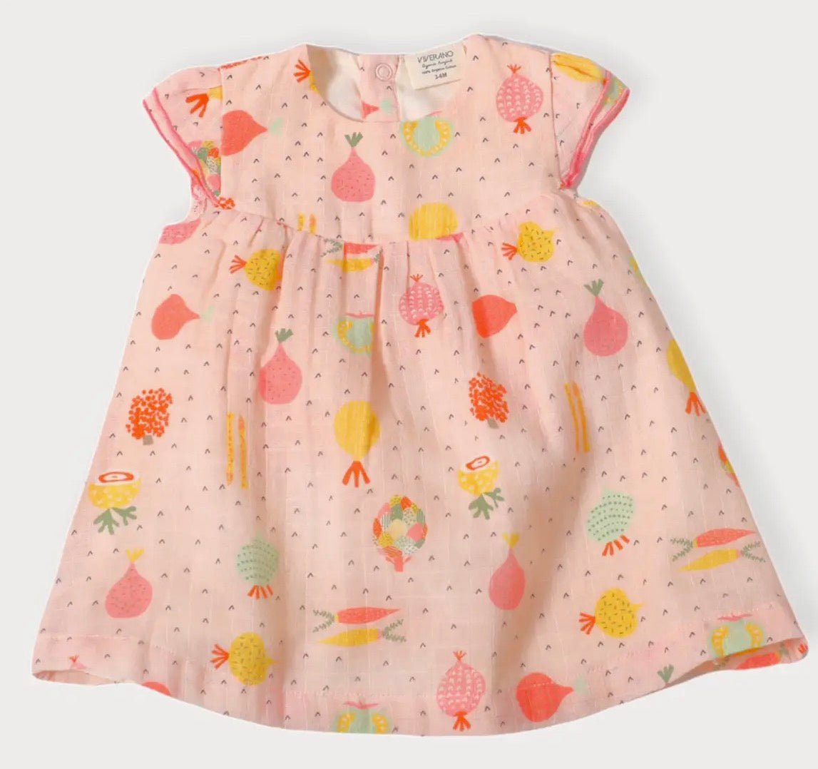 Viverano Organics Veggie Baby Dress + Bloomers - Flea Boutiques