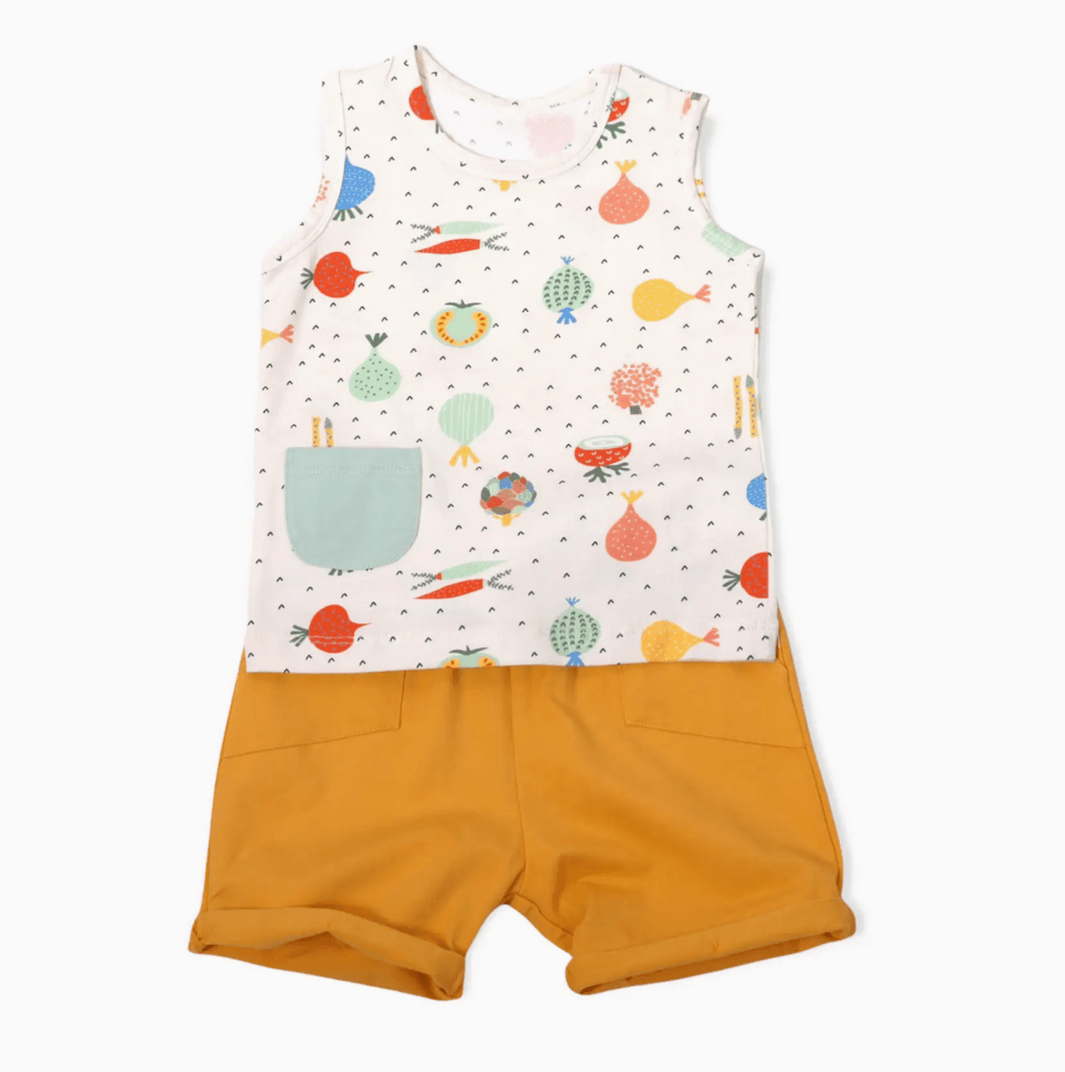 Viverano Organics Veggie Playsuit Tee + Shorts - Flea Boutiques