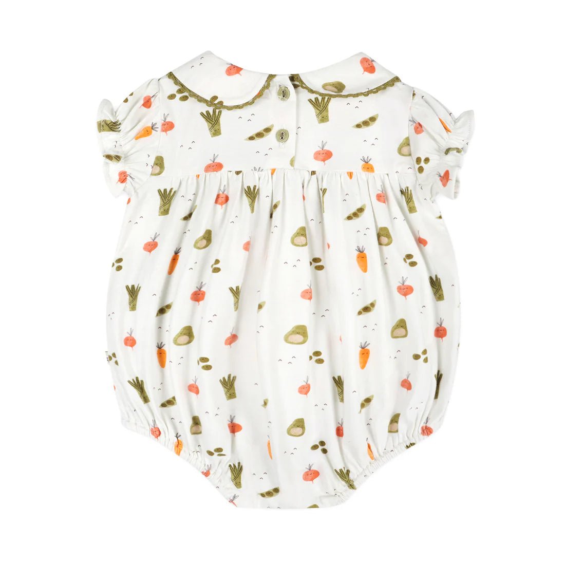 Viverano Organics Veggies Bubble Romper + Headband - Flea Boutiques