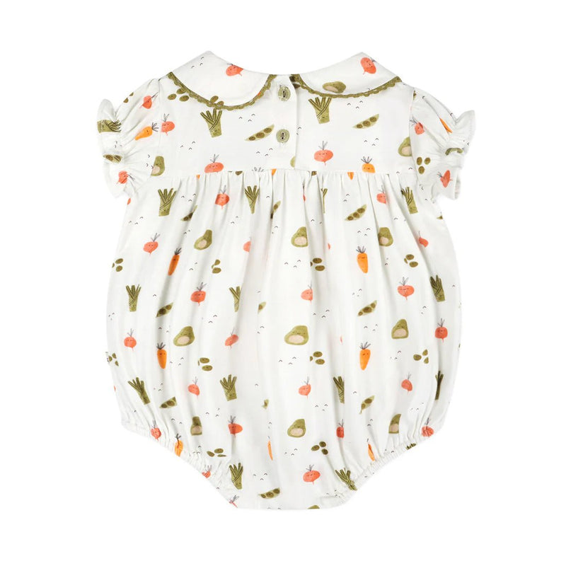 Viverano Organics Veggies Bubble Romper + Headband - Flea Boutiques