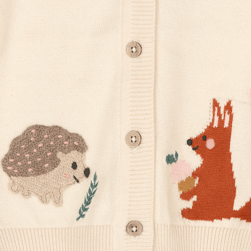 Viverano Organics Woodland Animal Cardigan - Flea Boutiques