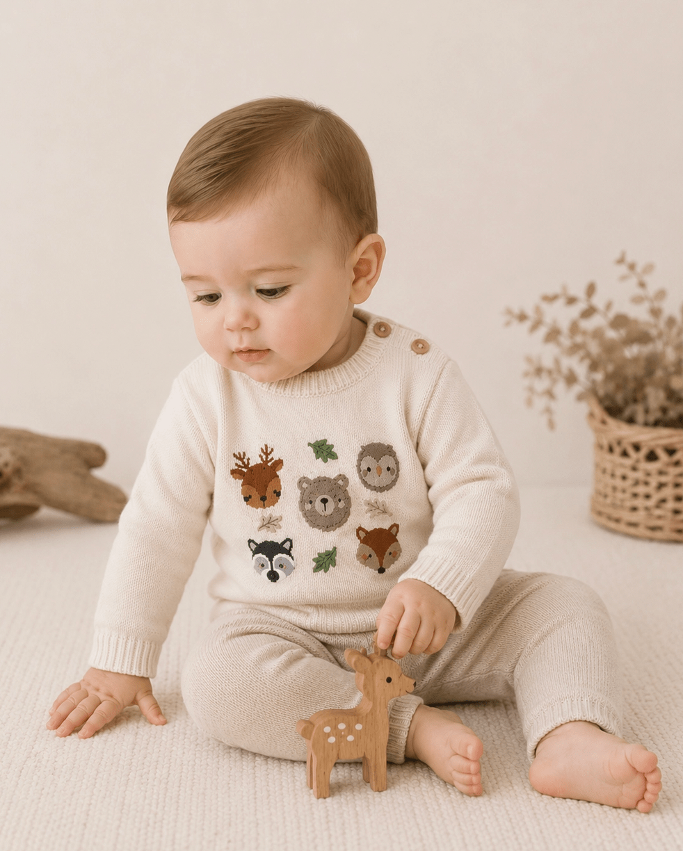 Viverano Organics Woodland Animals Pullover - Flea Boutiques