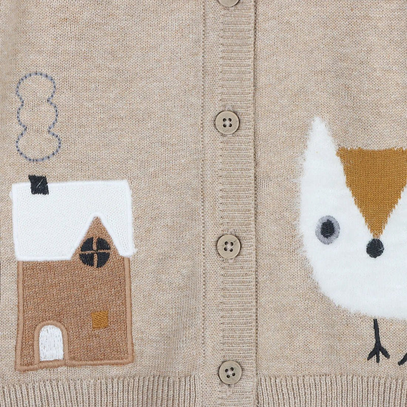 Viverano Owl Button Cardigan - Flea Boutiques