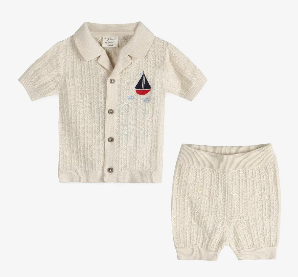 Viverano Sailboat Embroidered Shirt & Pants - Flea Boutiques
