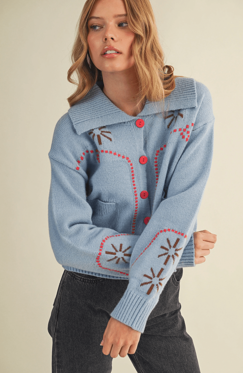Western Design Cardigan - Flea Boutiques