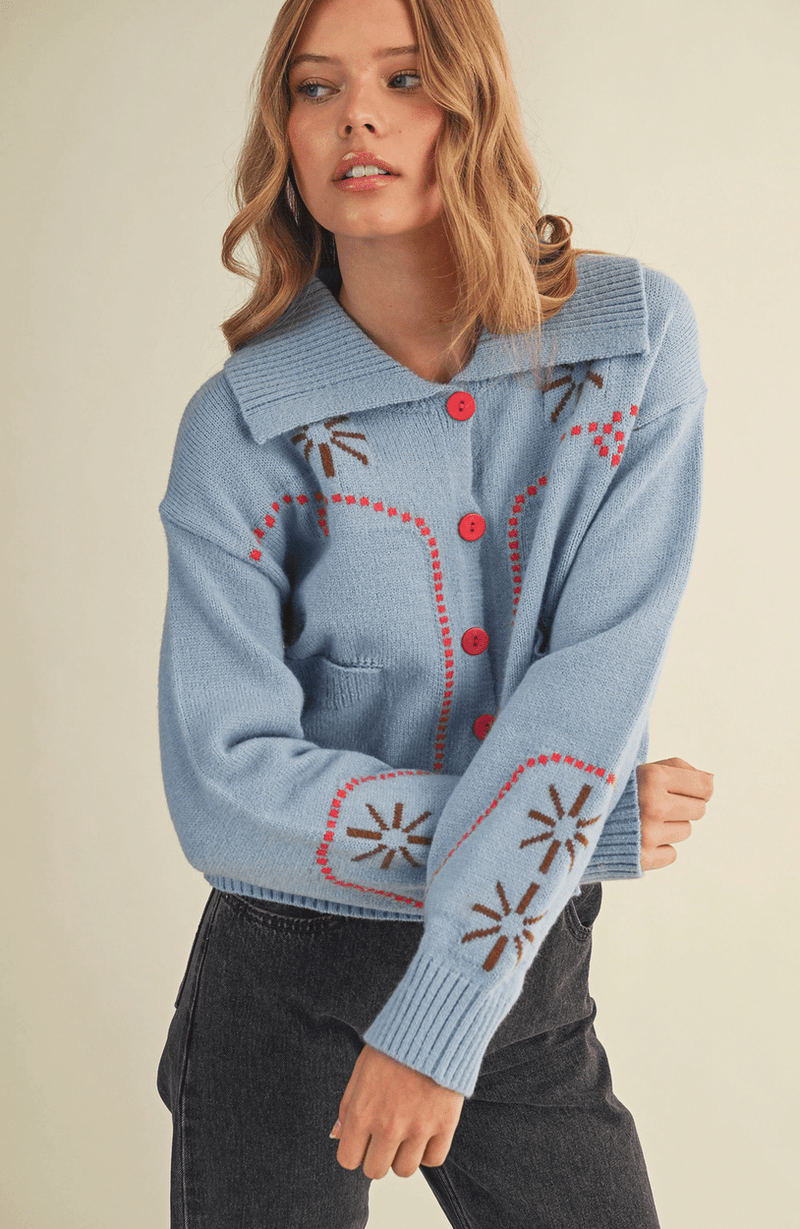 Western Design Cardigan - Flea Boutiques