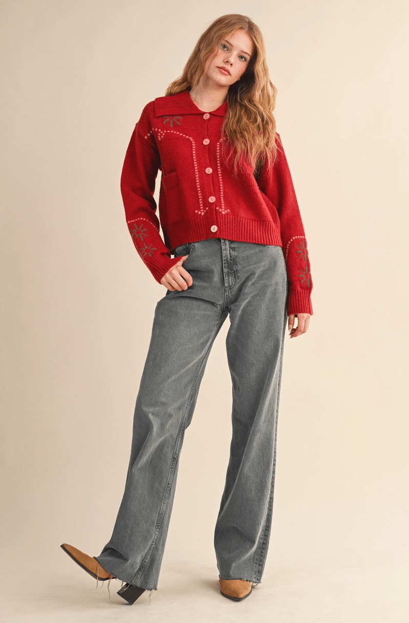 Western Design Cardigan - Flea Boutiques