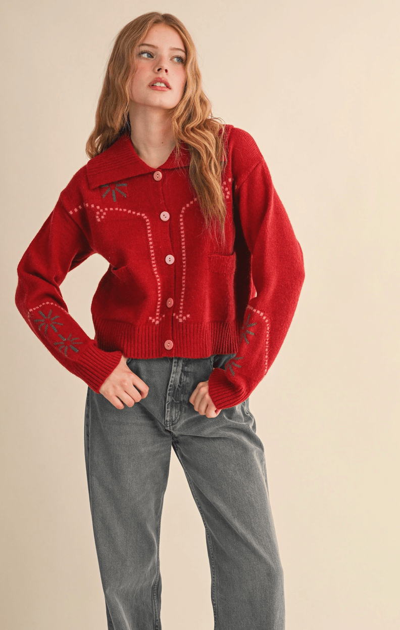 Western Design Cardigan - Flea Boutiques