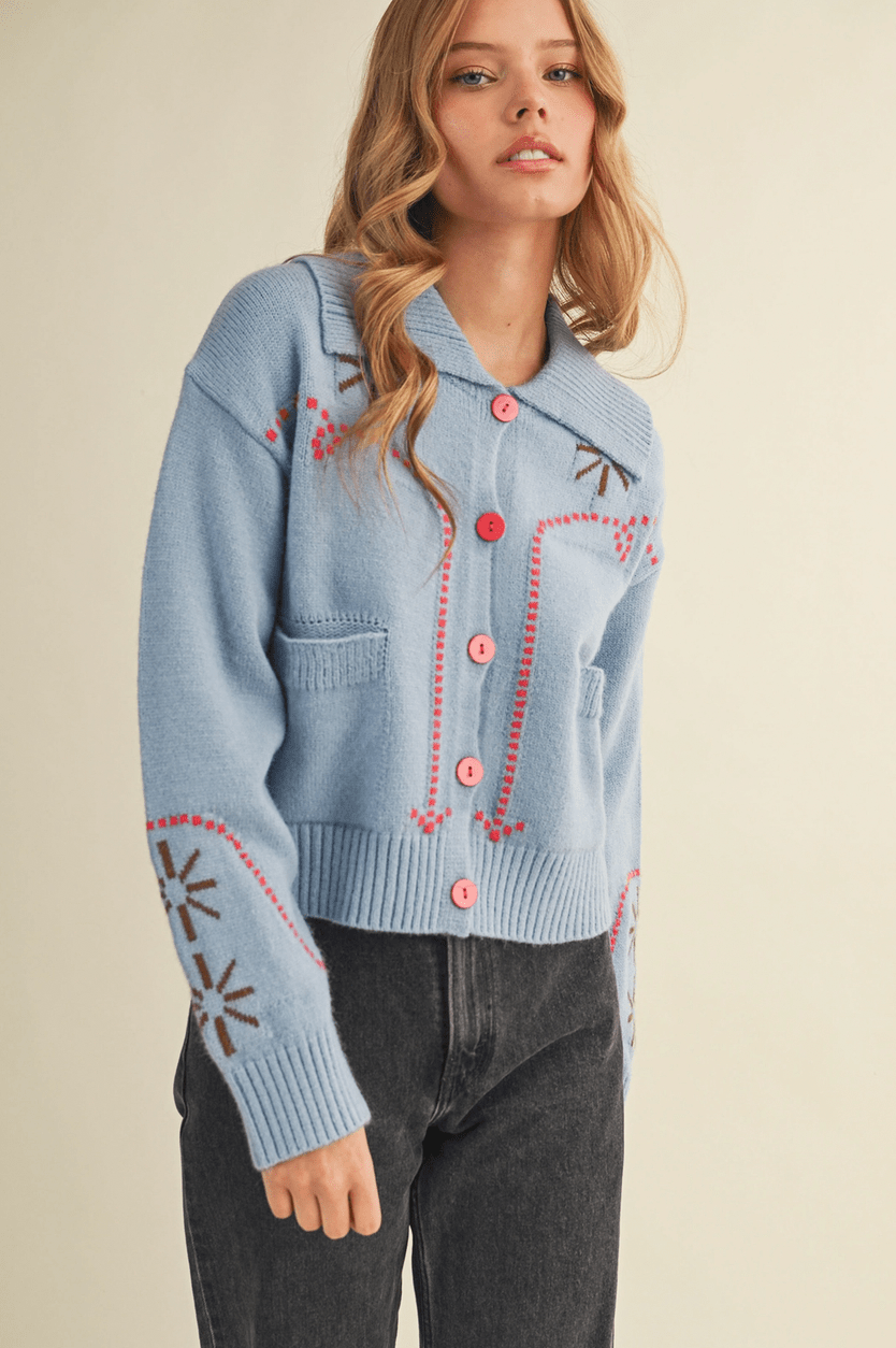 Western Design Cardigan - Flea Boutiques