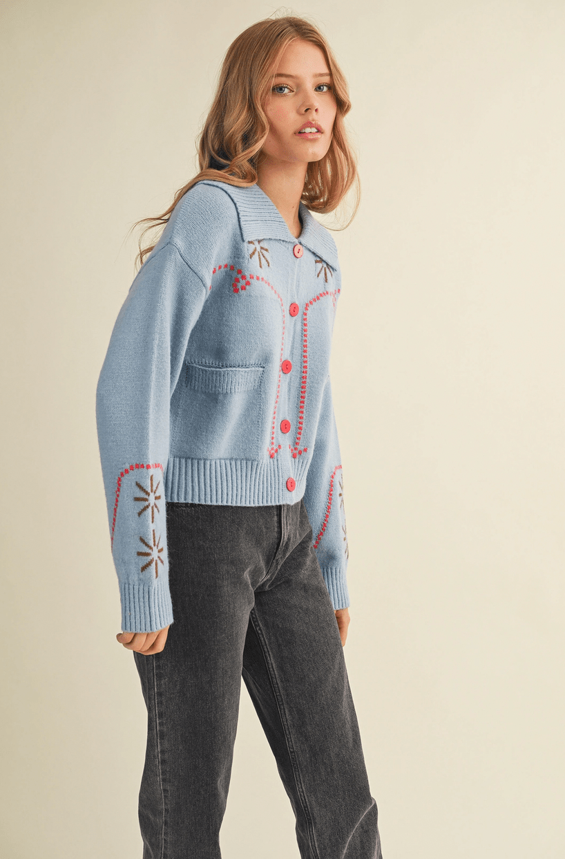 Western Design Cardigan - Flea Boutiques