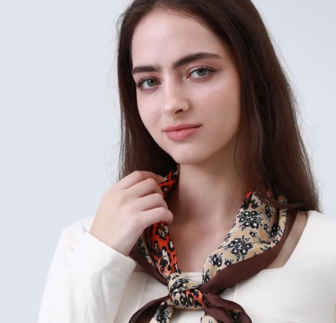 Western Wild Leo & Floral Scarf - Flea Boutiques
