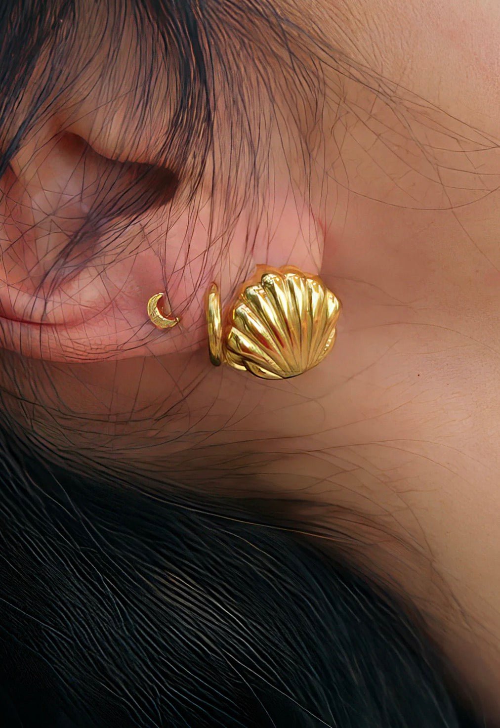 What The Shell Hoops - Flea Boutiques