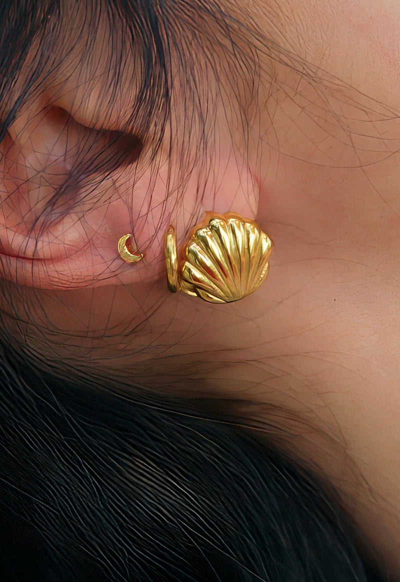 What The Shell Hoops - Flea Boutiques