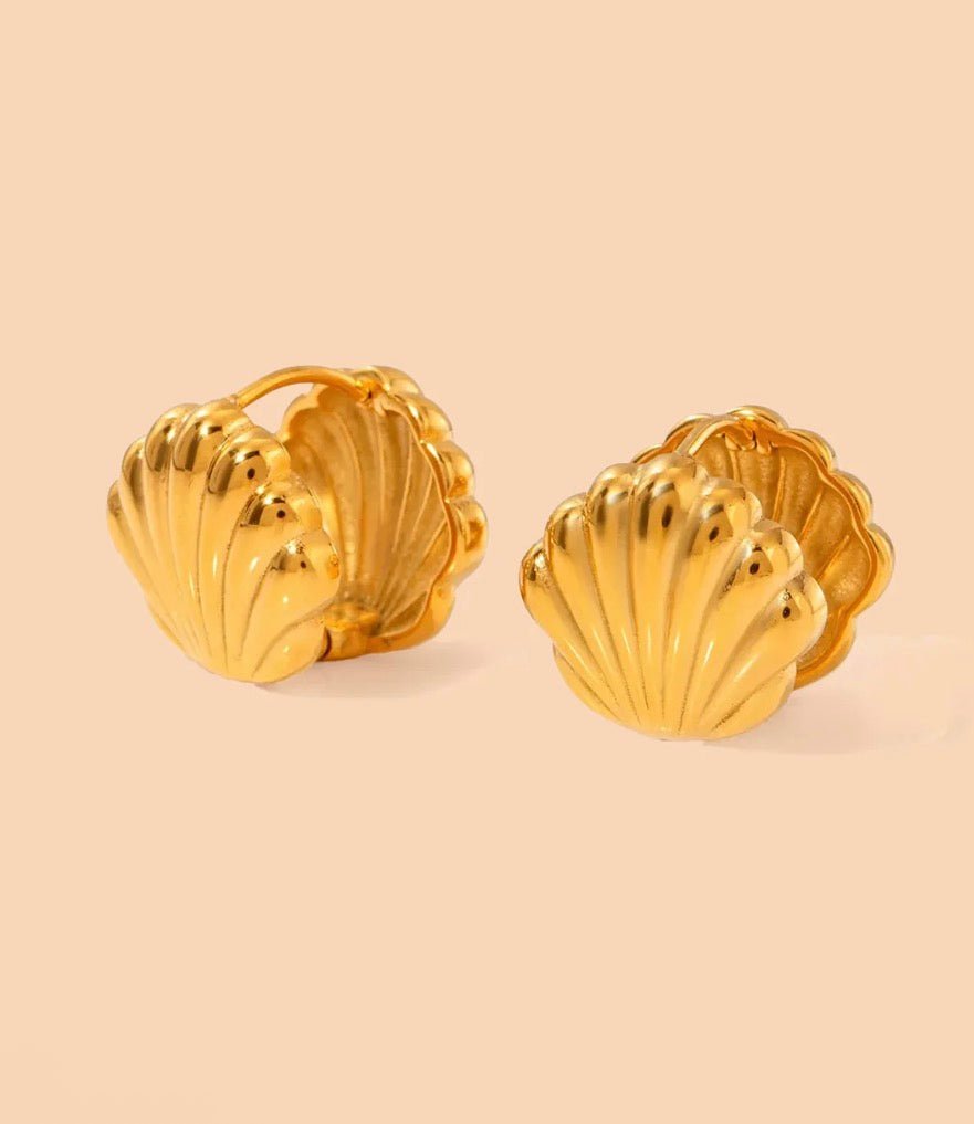 What The Shell Hoops - Flea Boutiques