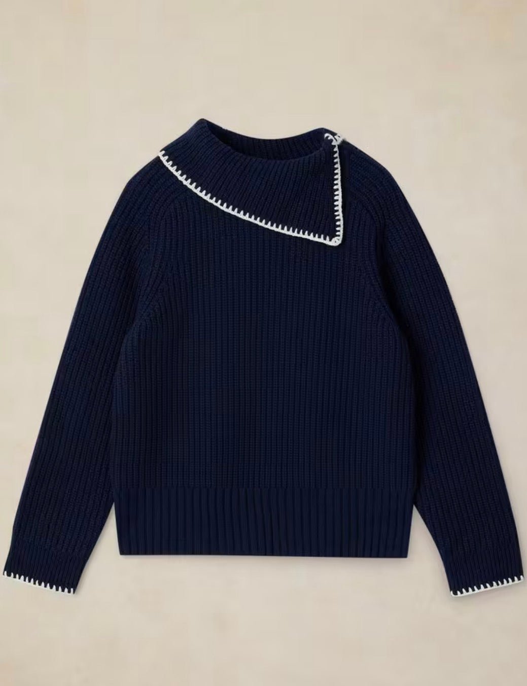 Whip Stitch Collar Sweater - Flea Boutiques