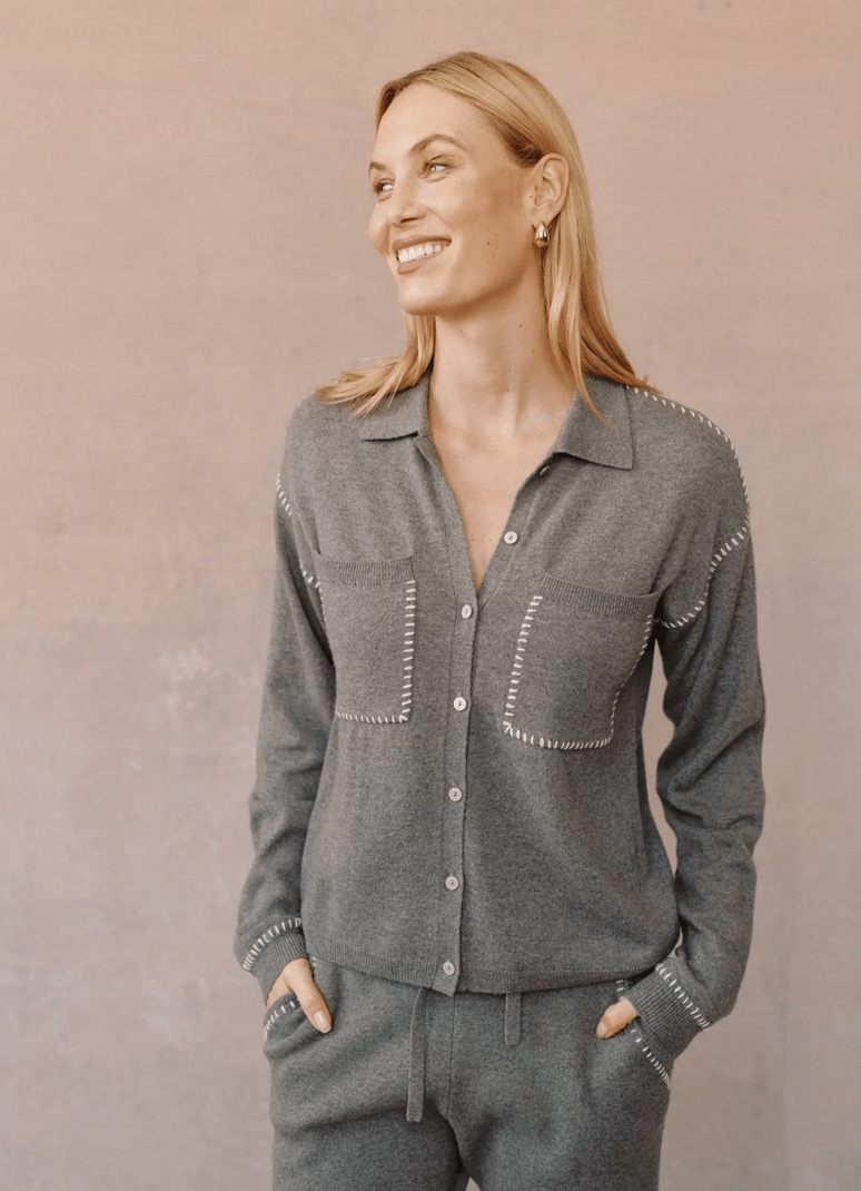 Whip Stitch Pocket Sweater - Flea Boutiques