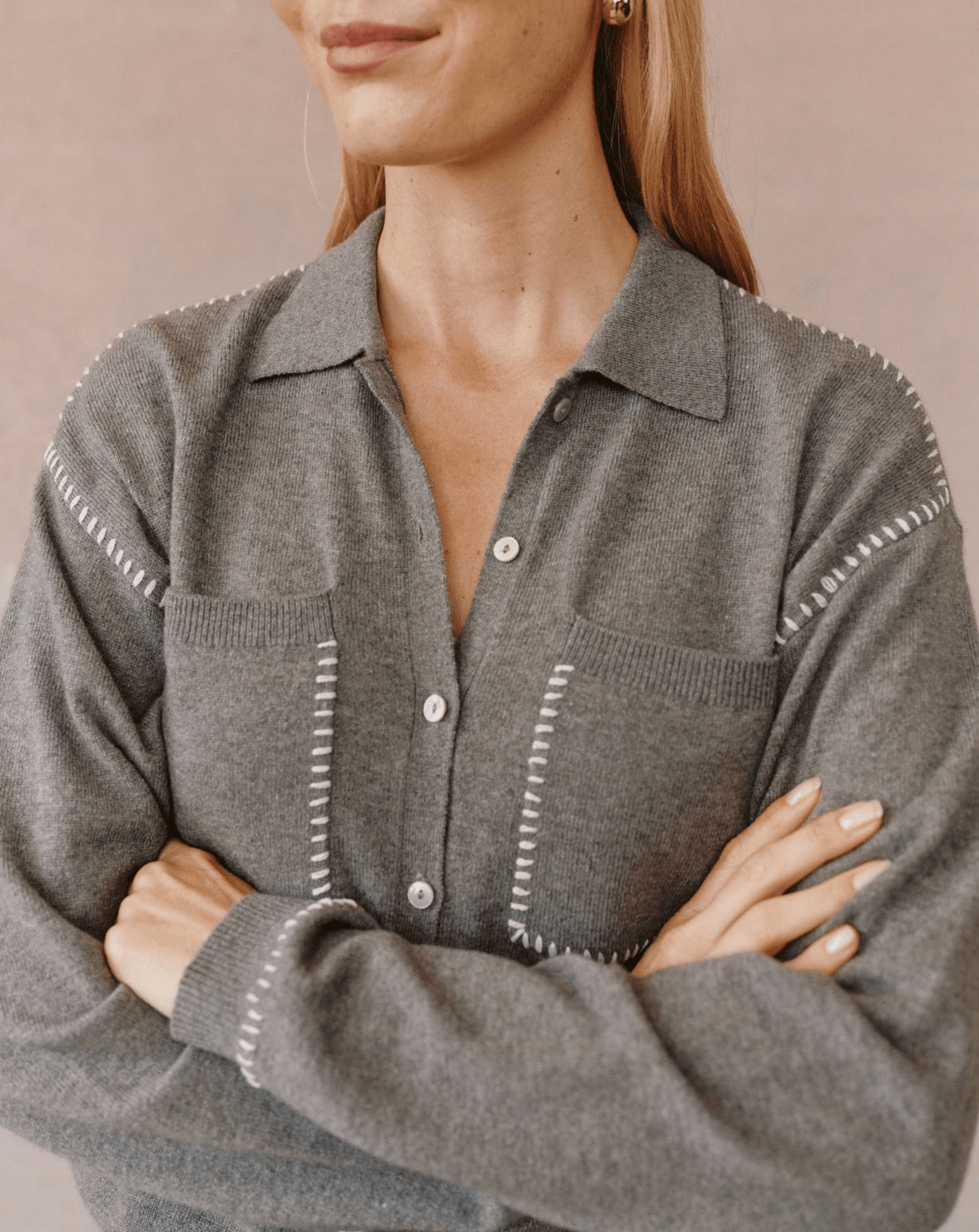 Whip Stitch Pocket Sweater - Flea Boutiques