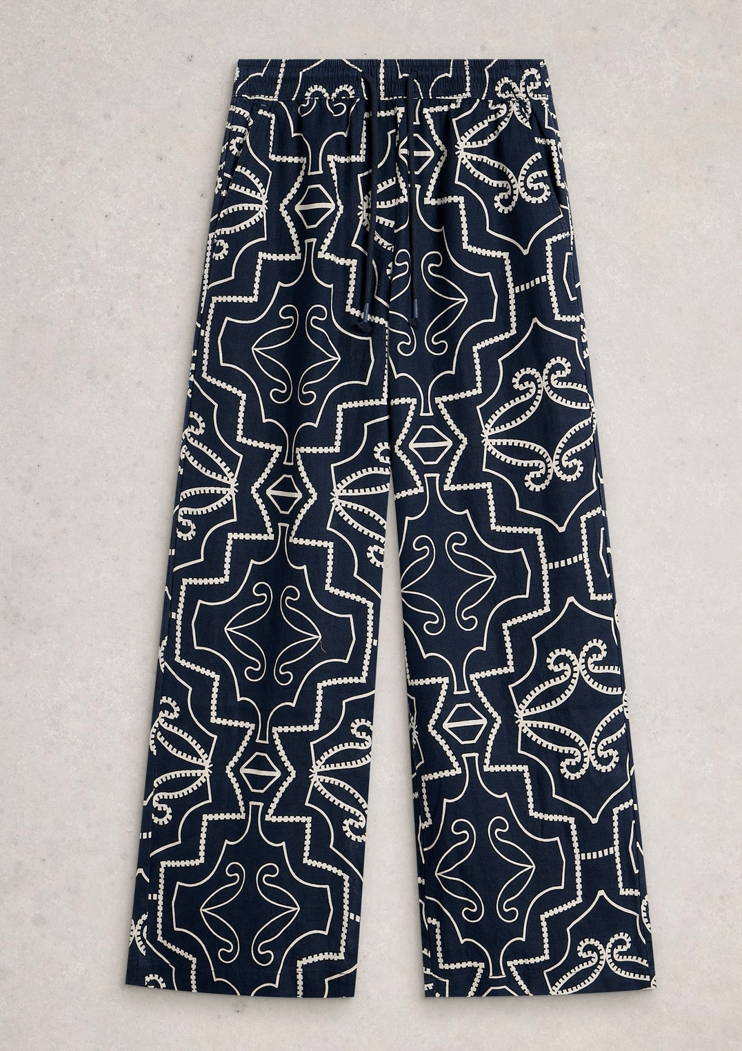 White Stuff Ally Linen Wideleg Pant - Flea Boutiques