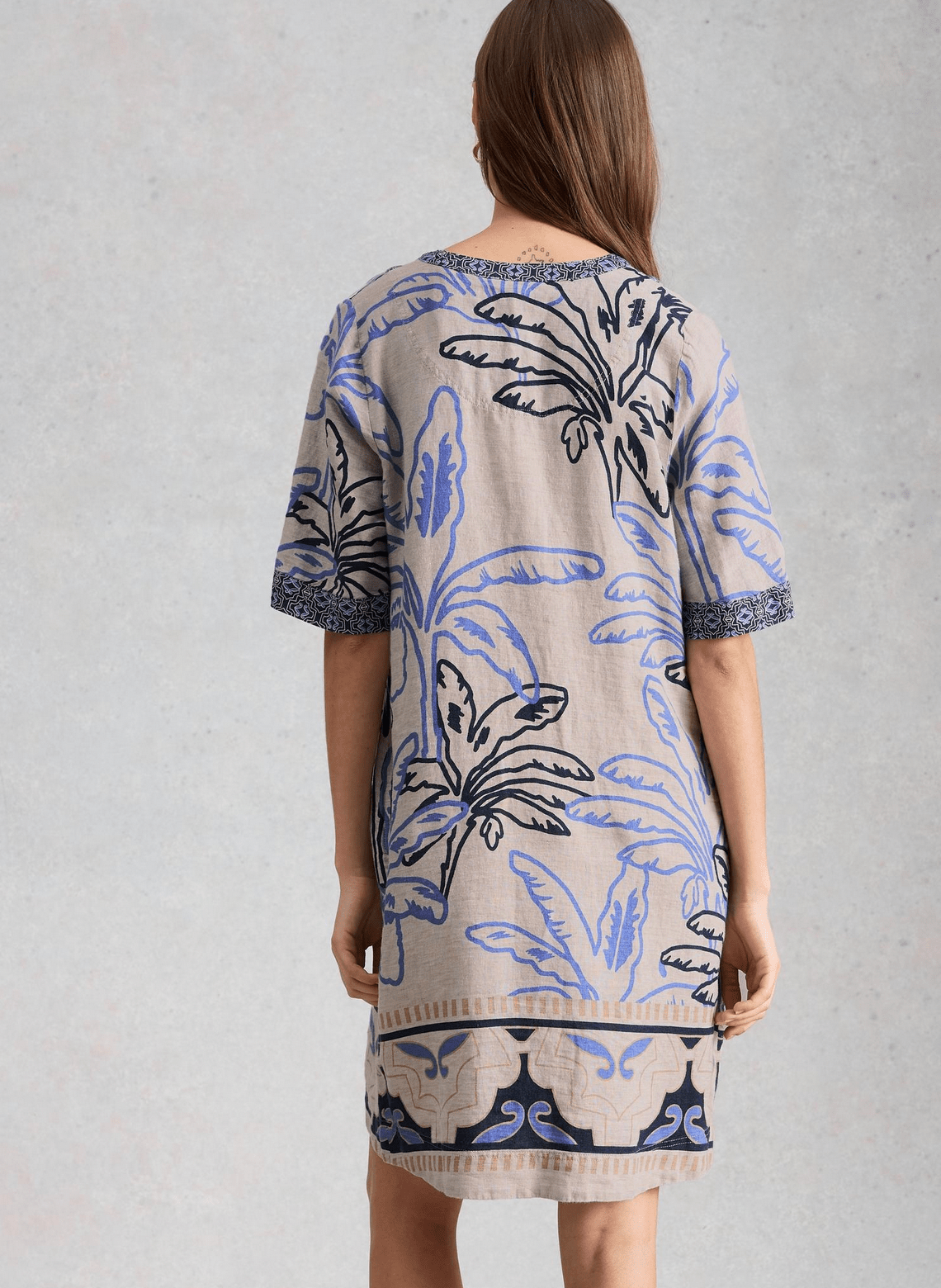 White Stuff Ash Linen Blend Dress - Flea Boutiques