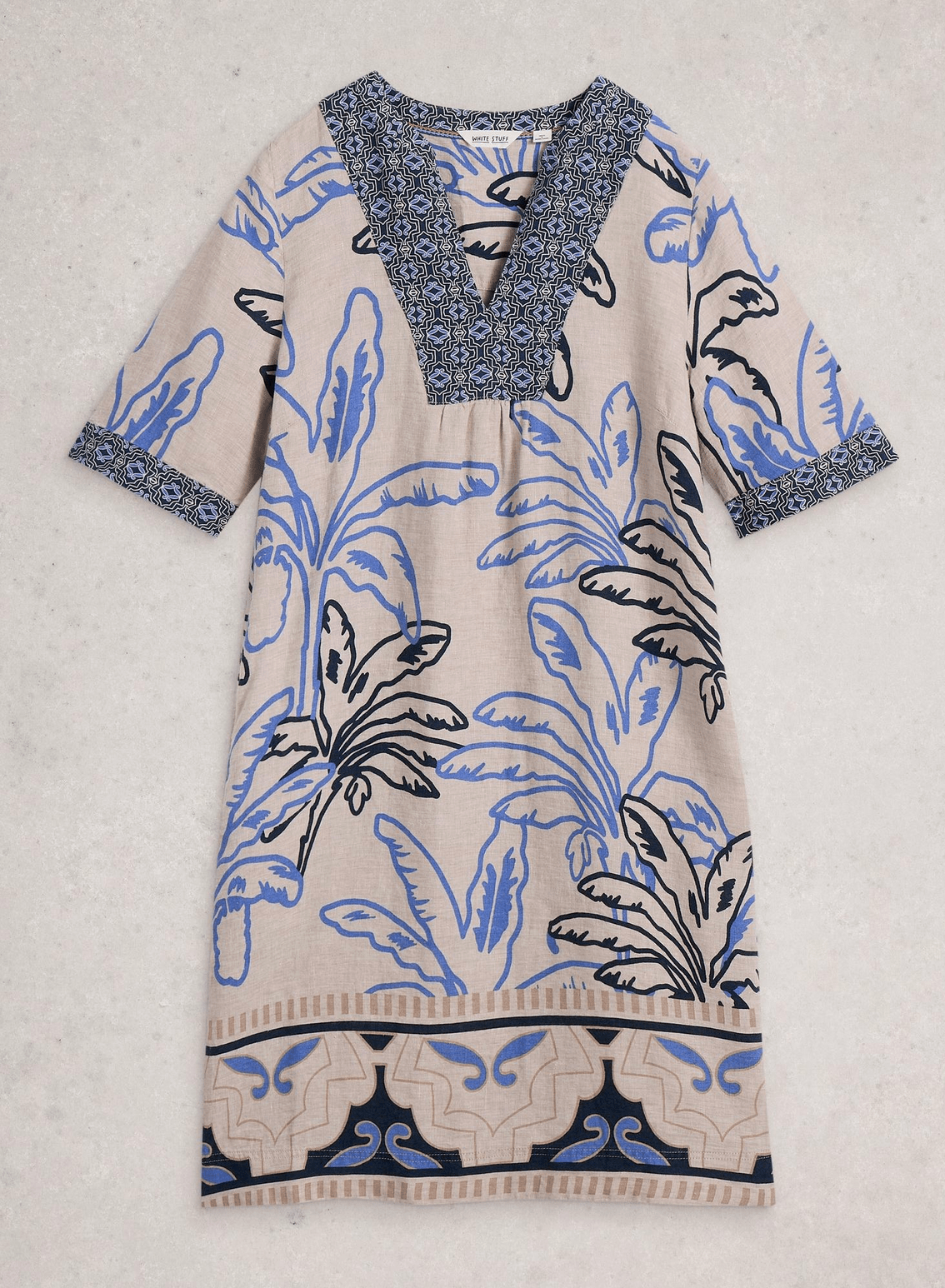 White Stuff Ash Linen Blend Dress - Flea Boutiques