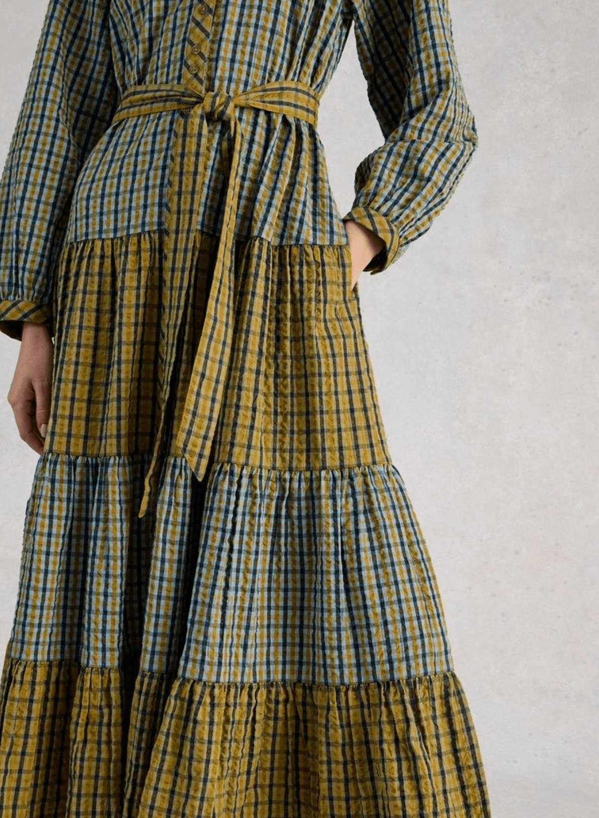 White Stuff Clementine Check Midi Dress - Flea Boutiques
