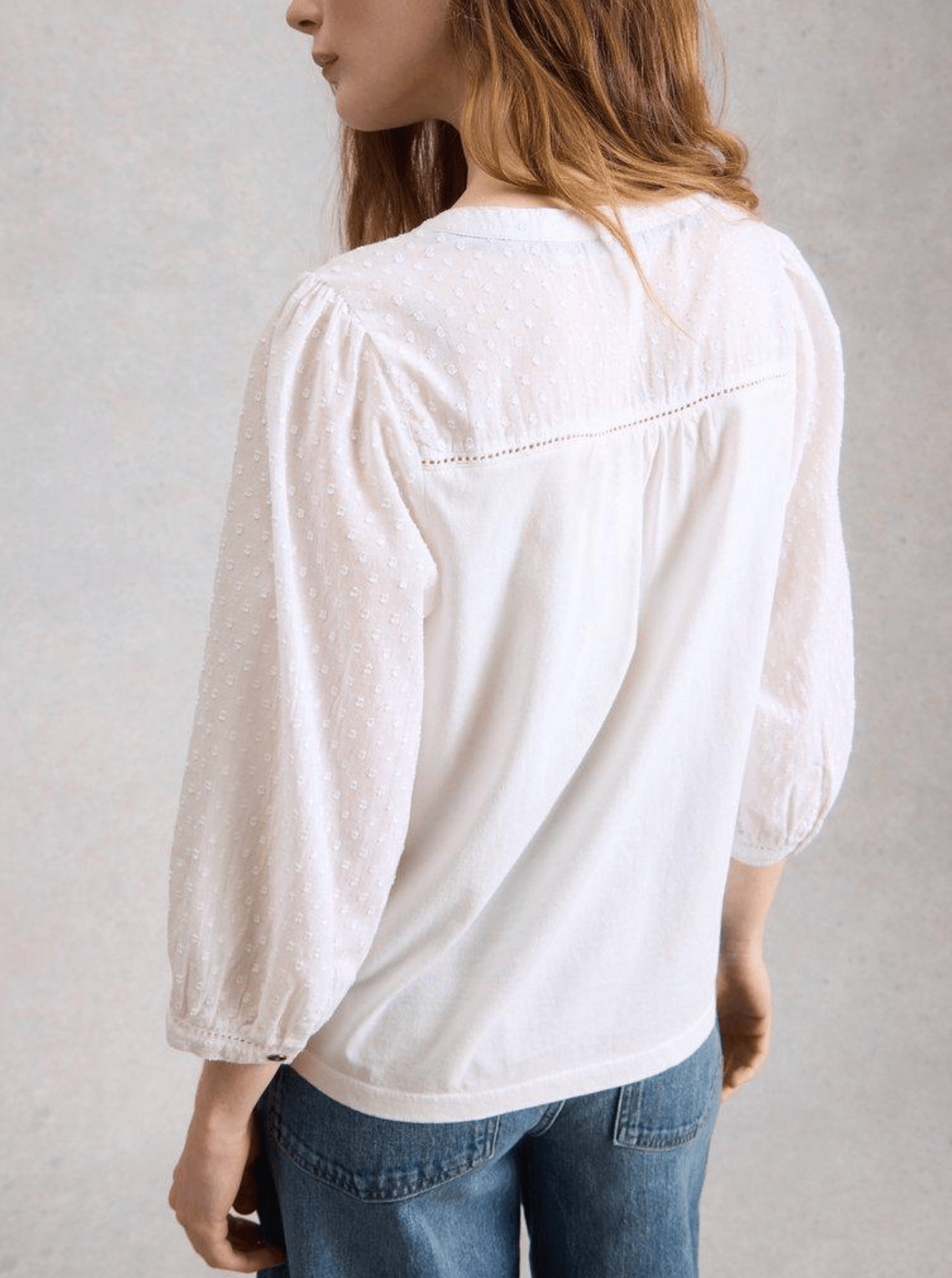White Stuff Daisy Dobby Mix Top - Flea Boutiques