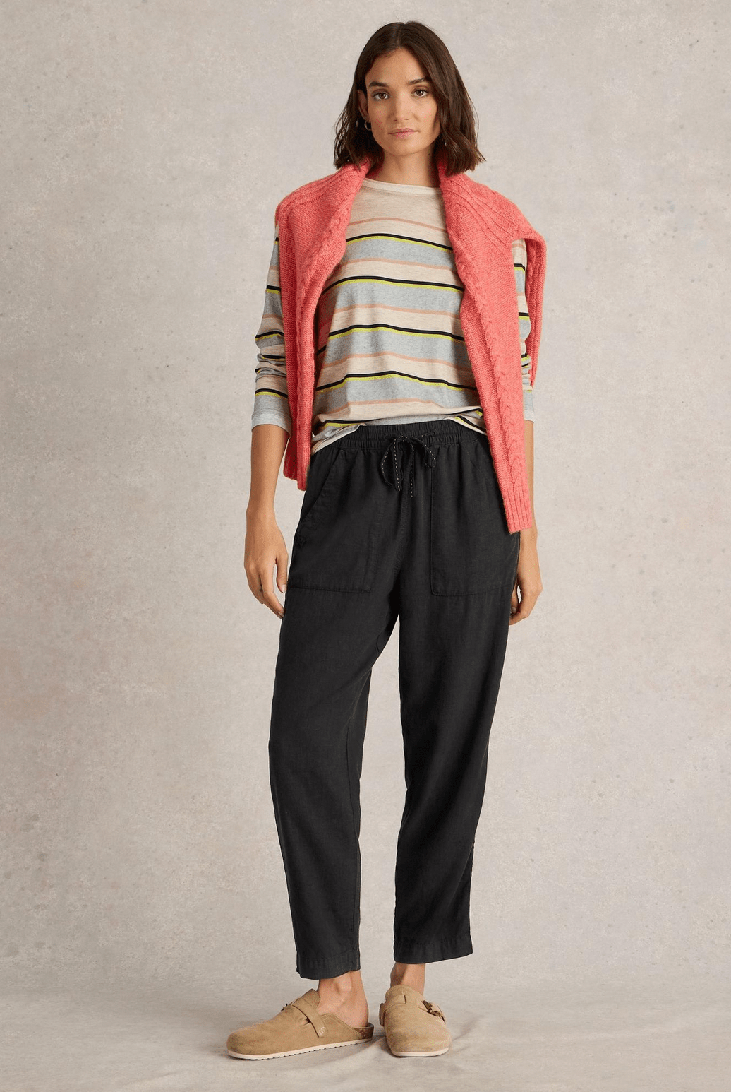 White Stuff Elle Linen Blend Trouser - Flea Boutiques