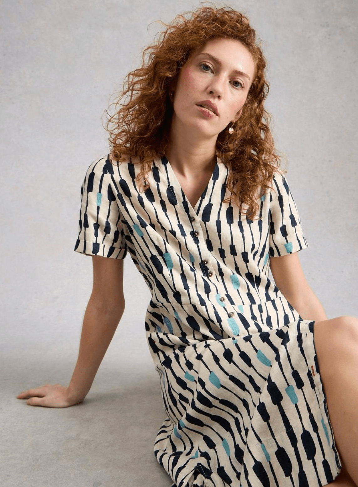 White Stuff Iris Linen Dress - Flea Boutiques