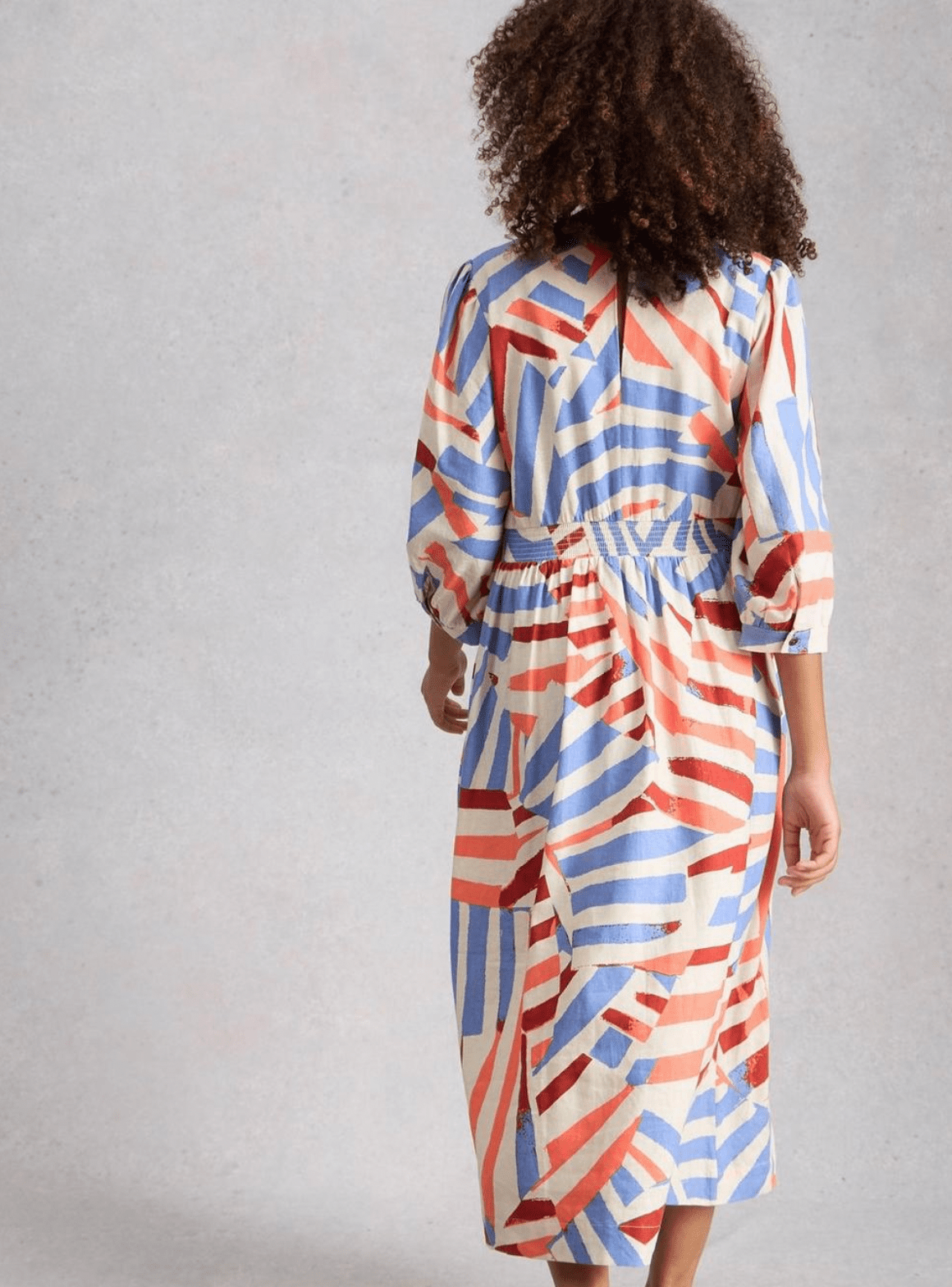 White Stuff Lucy Linen Blend Midi Dress - Flea Boutiques