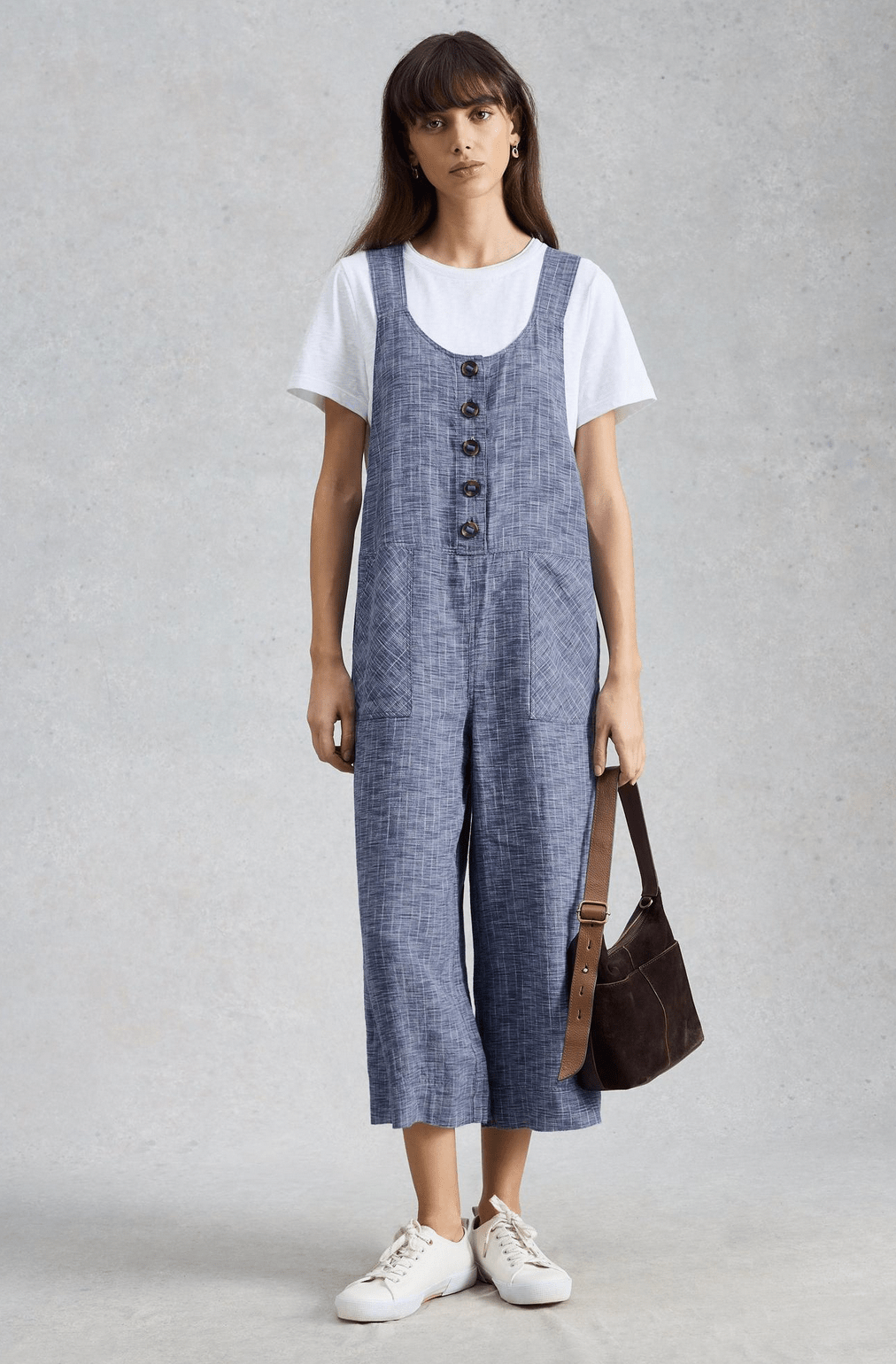 White Stuff Viola Linen Dungarees - Flea Boutiques