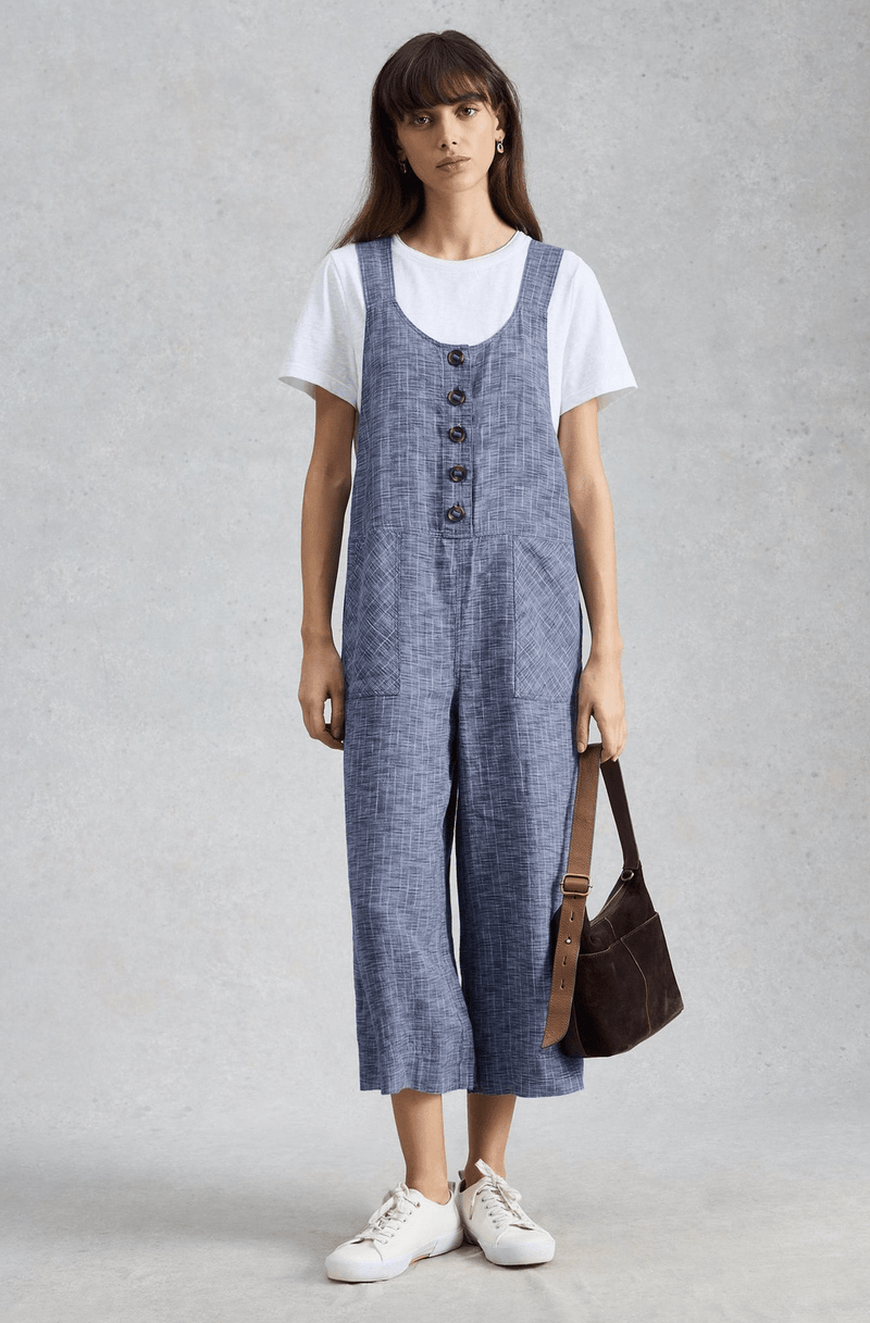 White Stuff Viola Linen Dungarees - Flea Boutiques