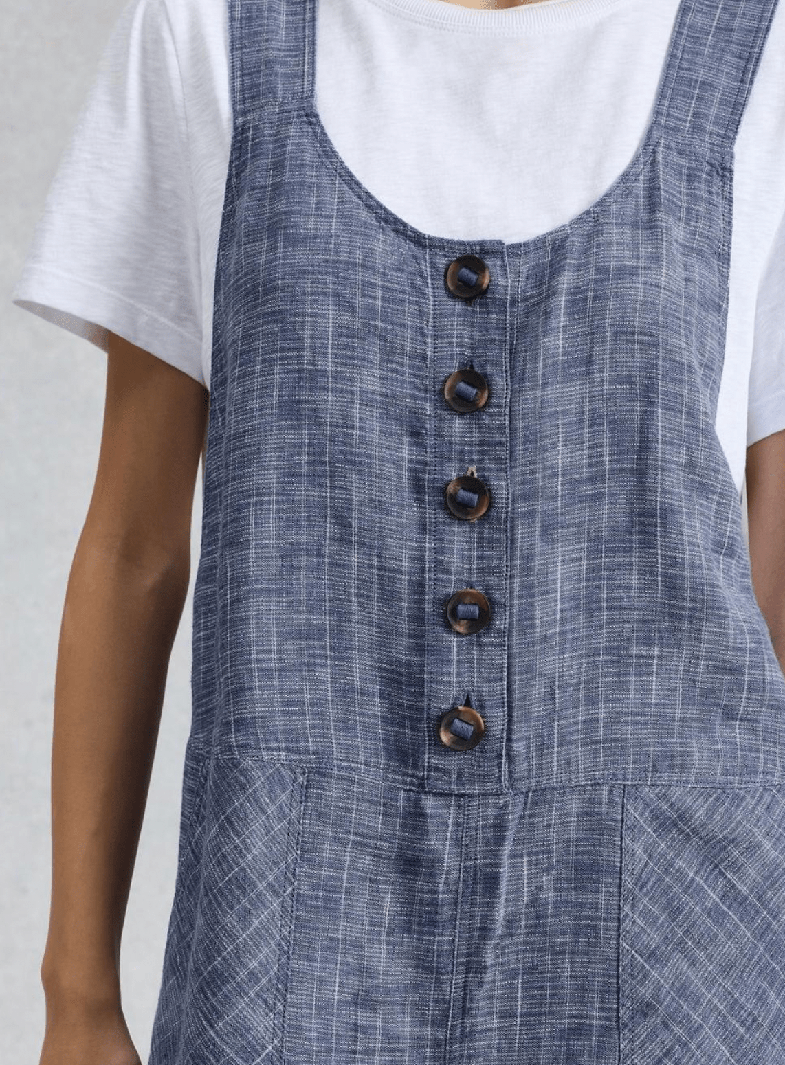 White Stuff Viola Linen Dungarees - Flea Boutiques