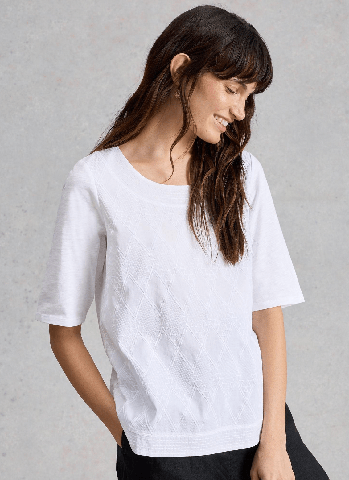 White Stuff Weaver Broderie Tee - Flea Boutiques