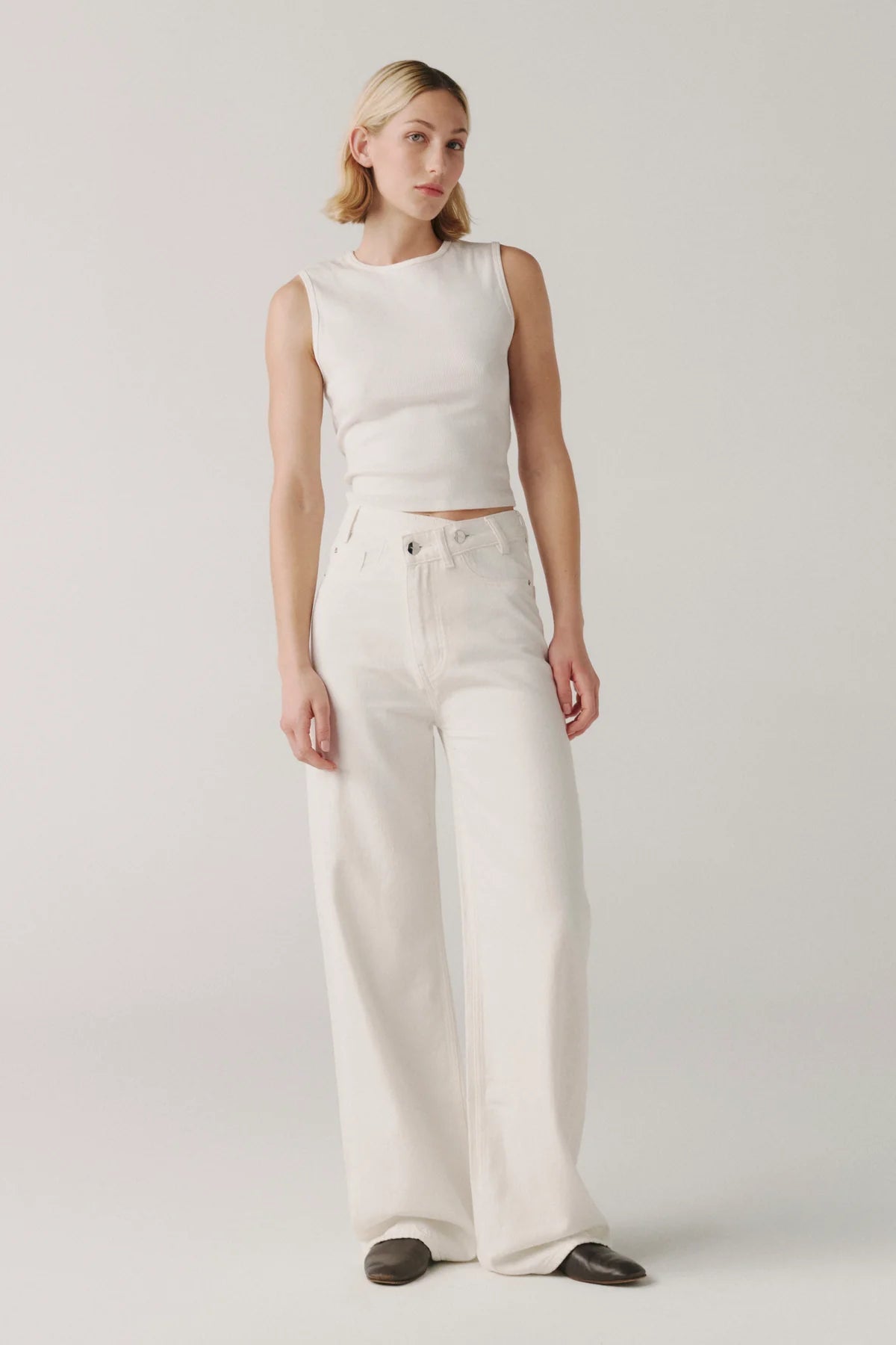 Wide Leg Cross Button - Flea Boutiques