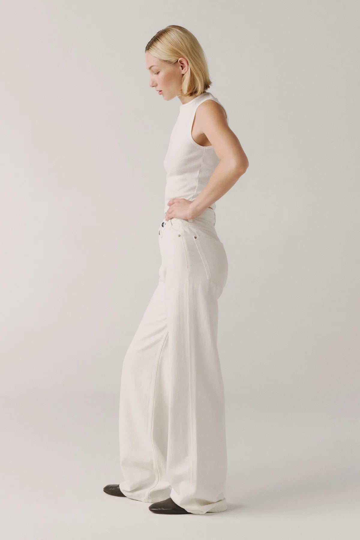 Wide Leg Cross Button - Flea Boutiques