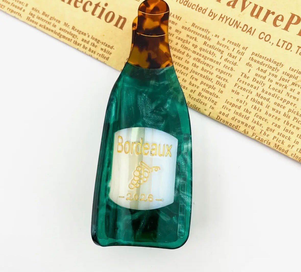 Wine Bottle Claw Clip - Flea Boutiques