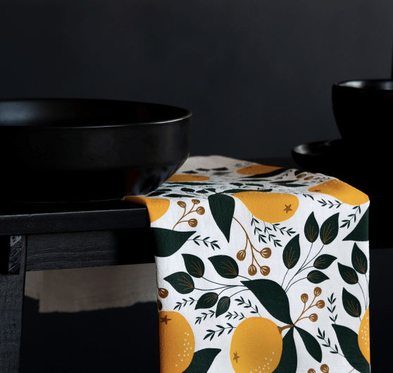 Winter Citrus Tea Towel - Flea Boutiques