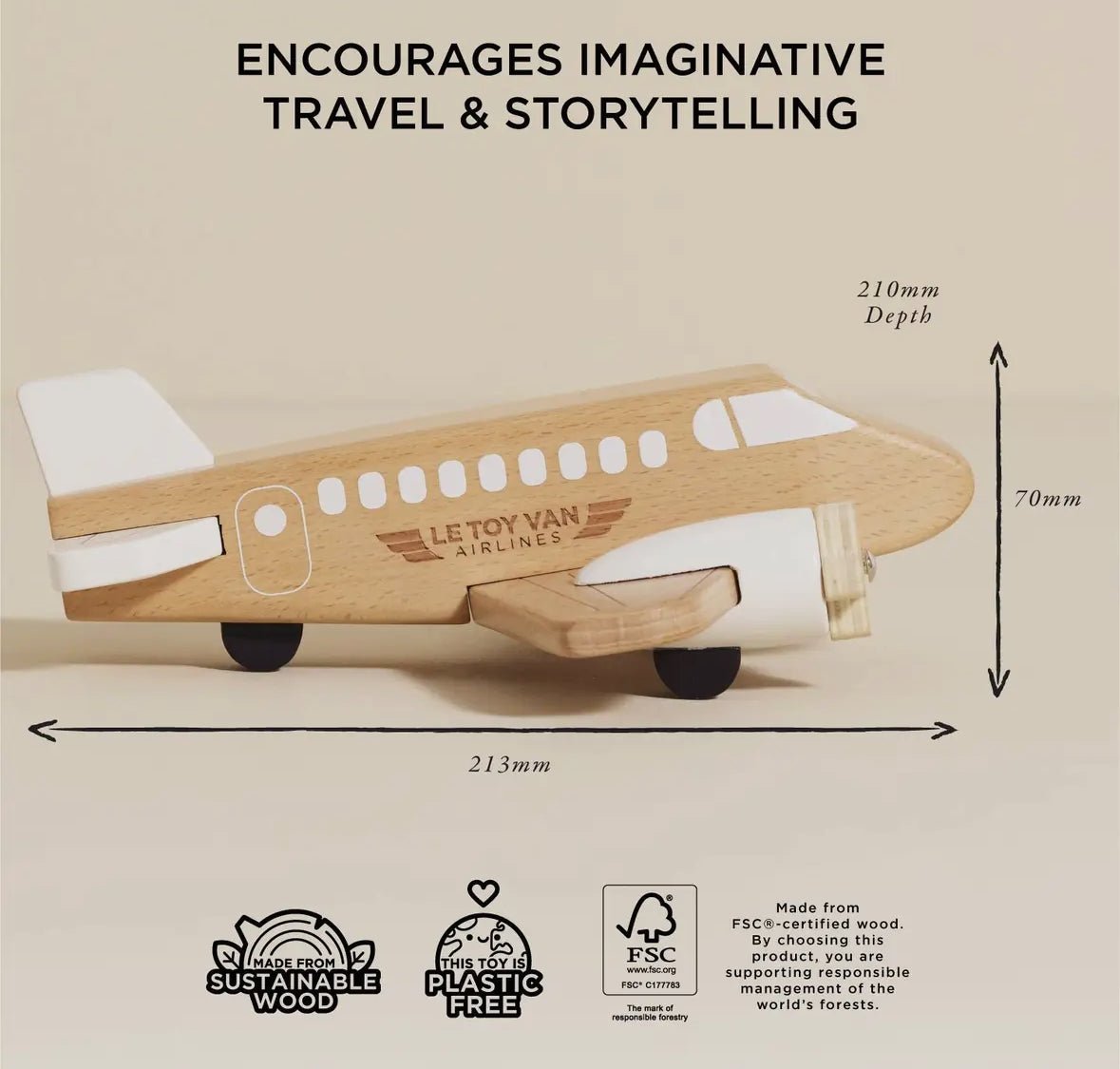 Wooden Toy Plane - Flea Boutiques