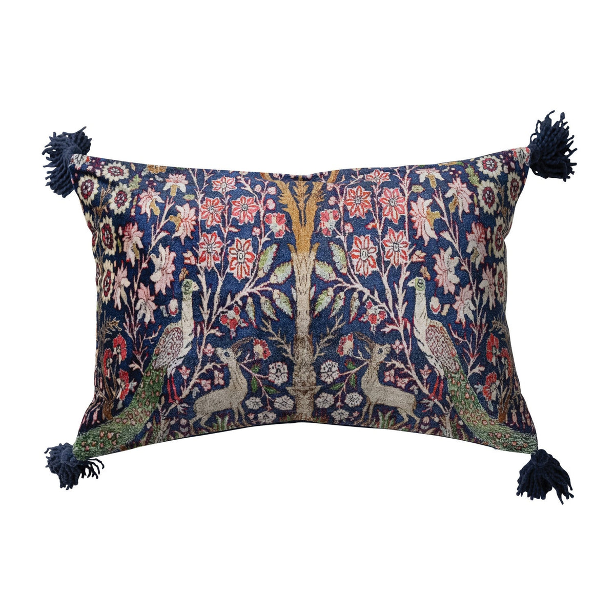 Woodland Pattern & Tassels Pillow - Flea Boutiques