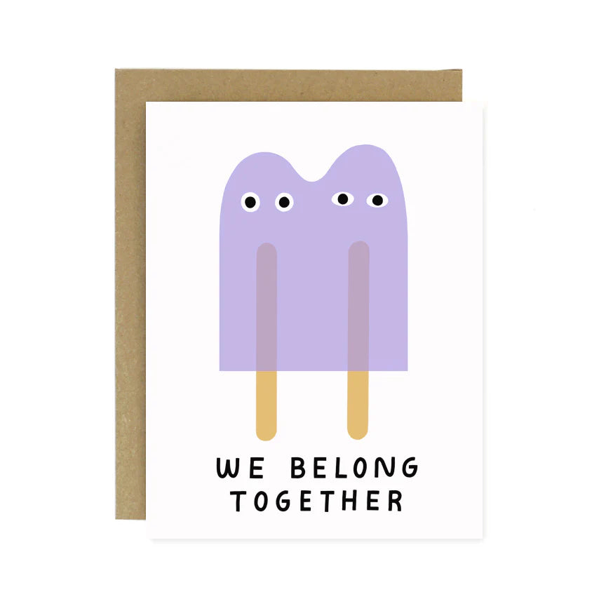 we belong together purple popsicles on card