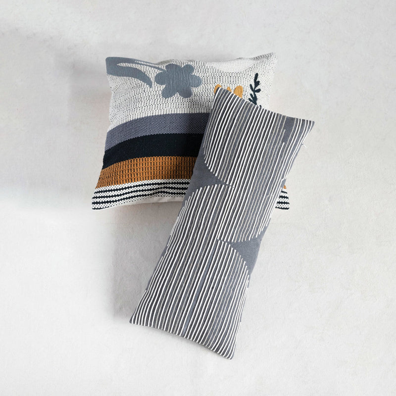 Woven Cotton with Bird Pillow - Flea Boutiques