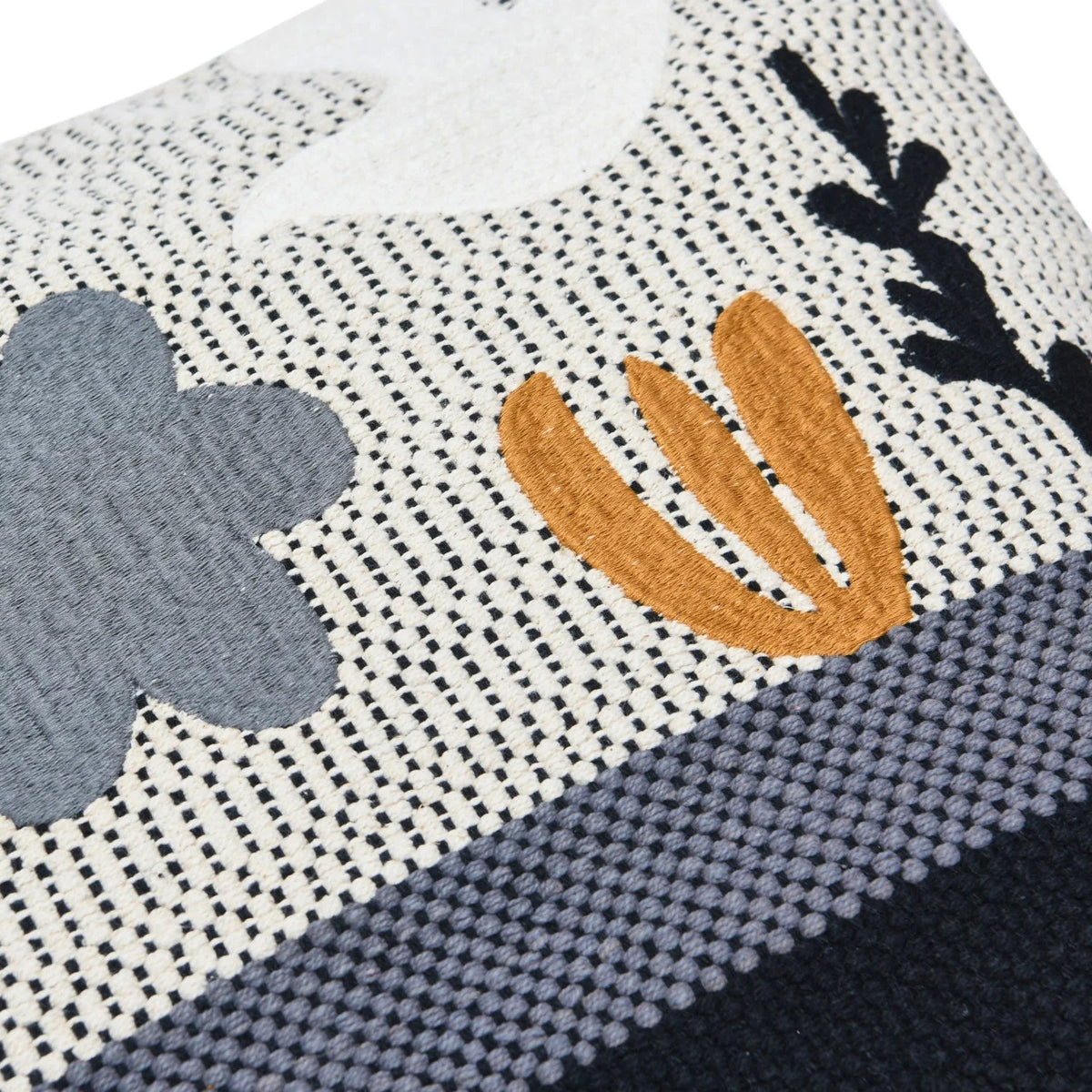 Woven Cotton with Bird Pillow - Flea Boutiques