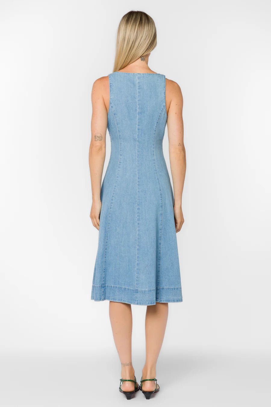 Xenia Denim Midi Tank Dress - Flea Boutiques
