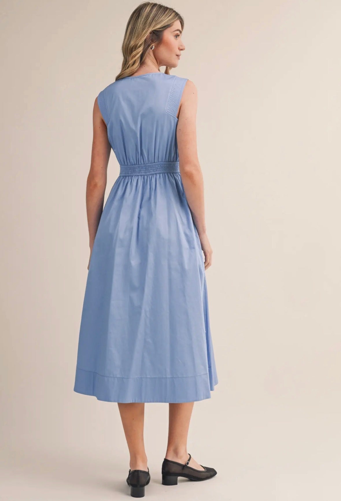 Zip Front Midi Dress - Flea Boutiques