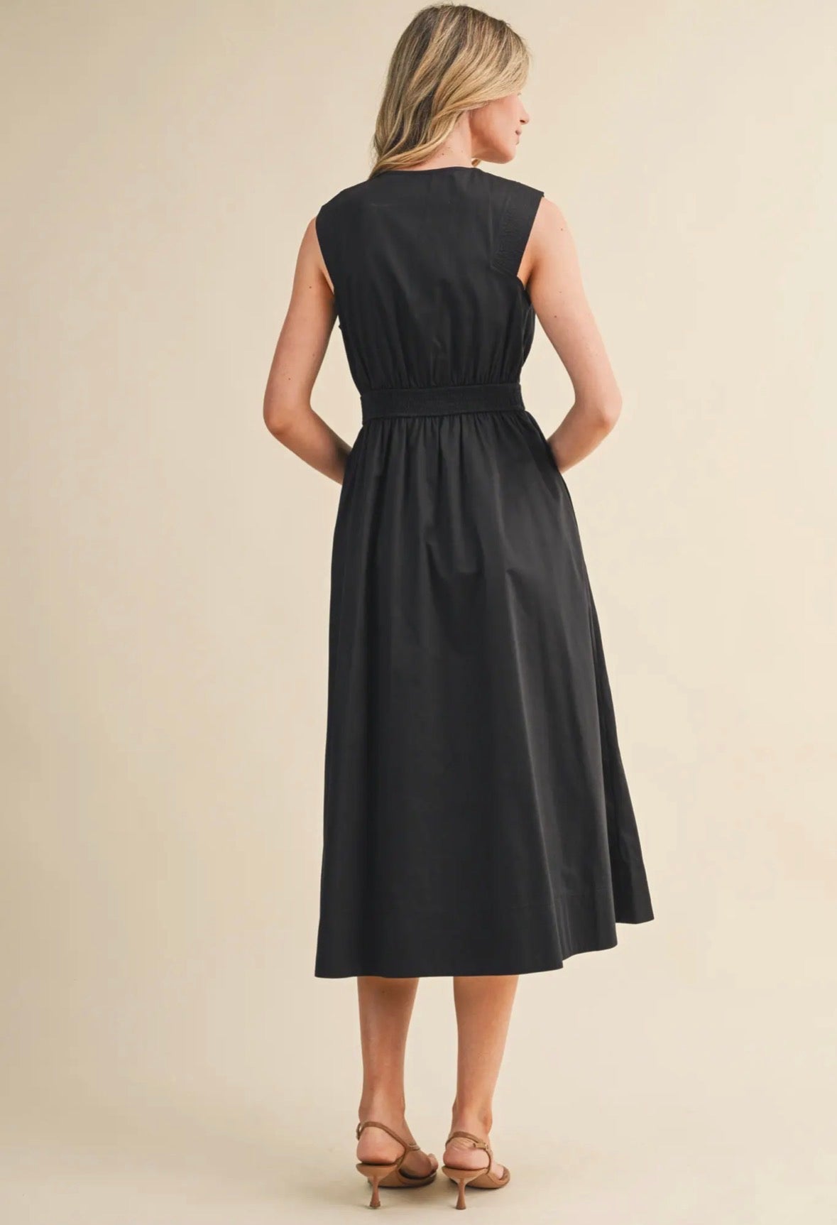 Zip Front Midi Dress - Flea Boutiques